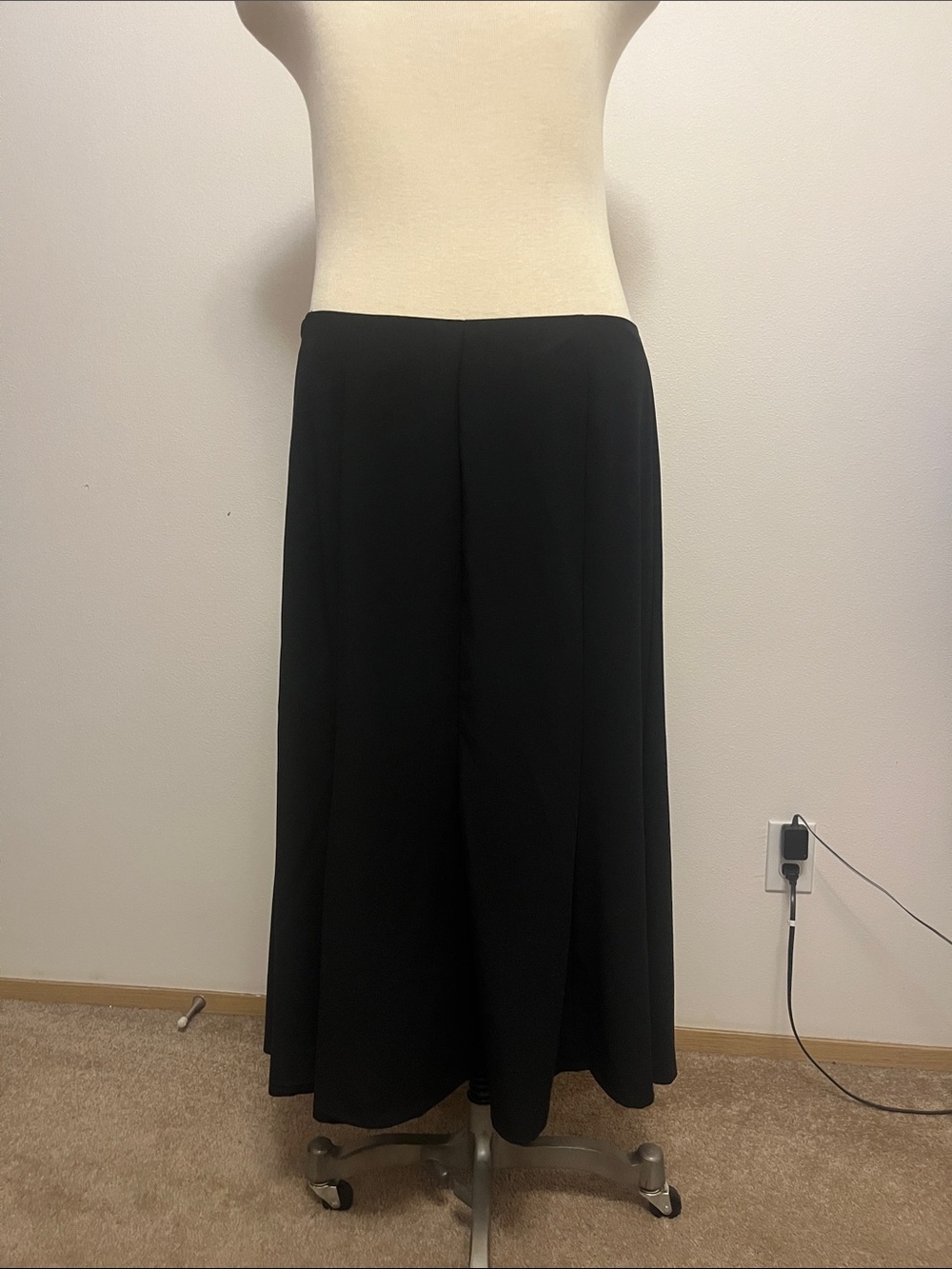 dressbarn Black Skirt with Subtle Satin Lining